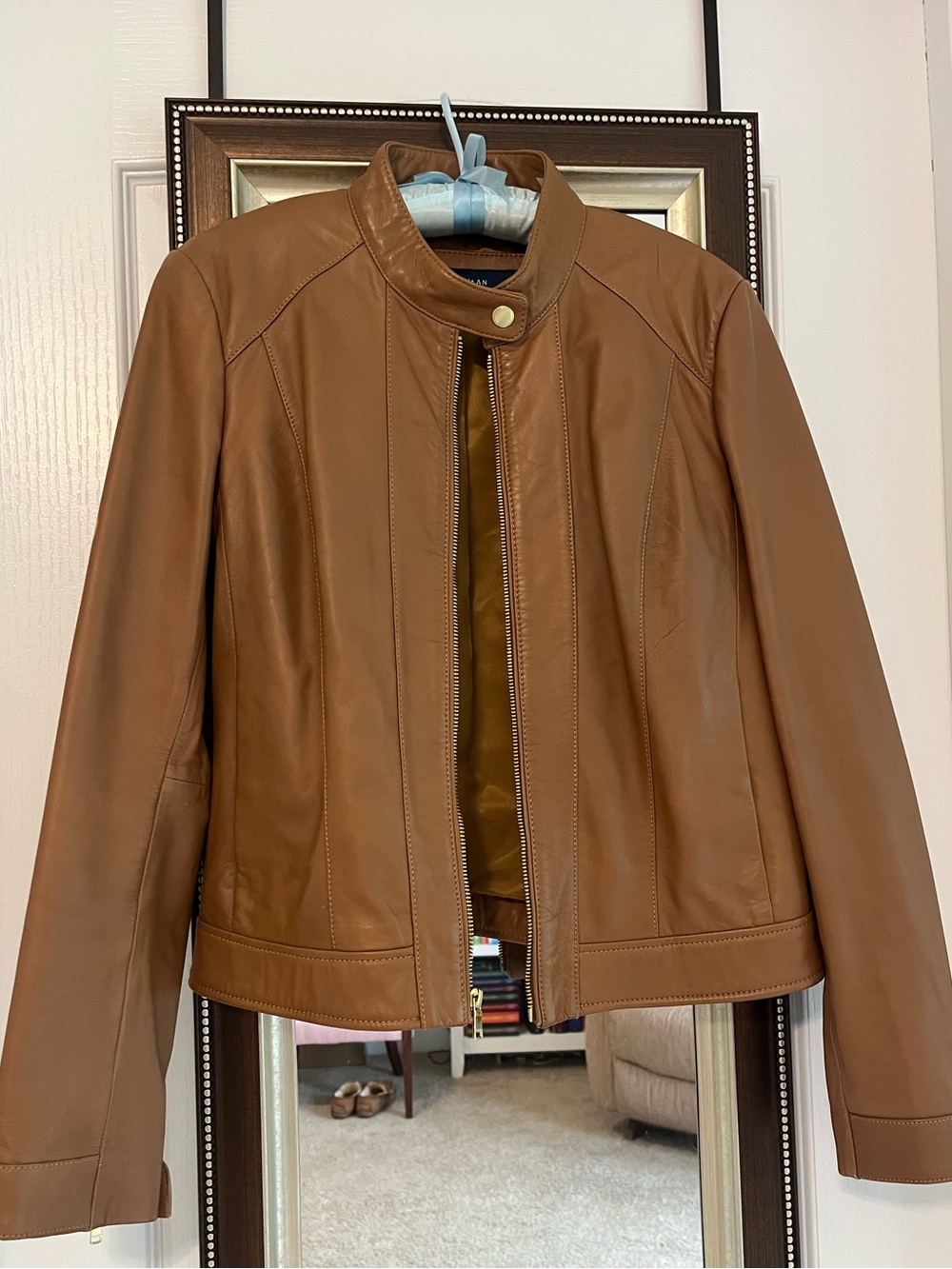 Cole Haan Cognac Leather Jacket